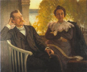 Autore Per Hallstrom e sua moglie Helga